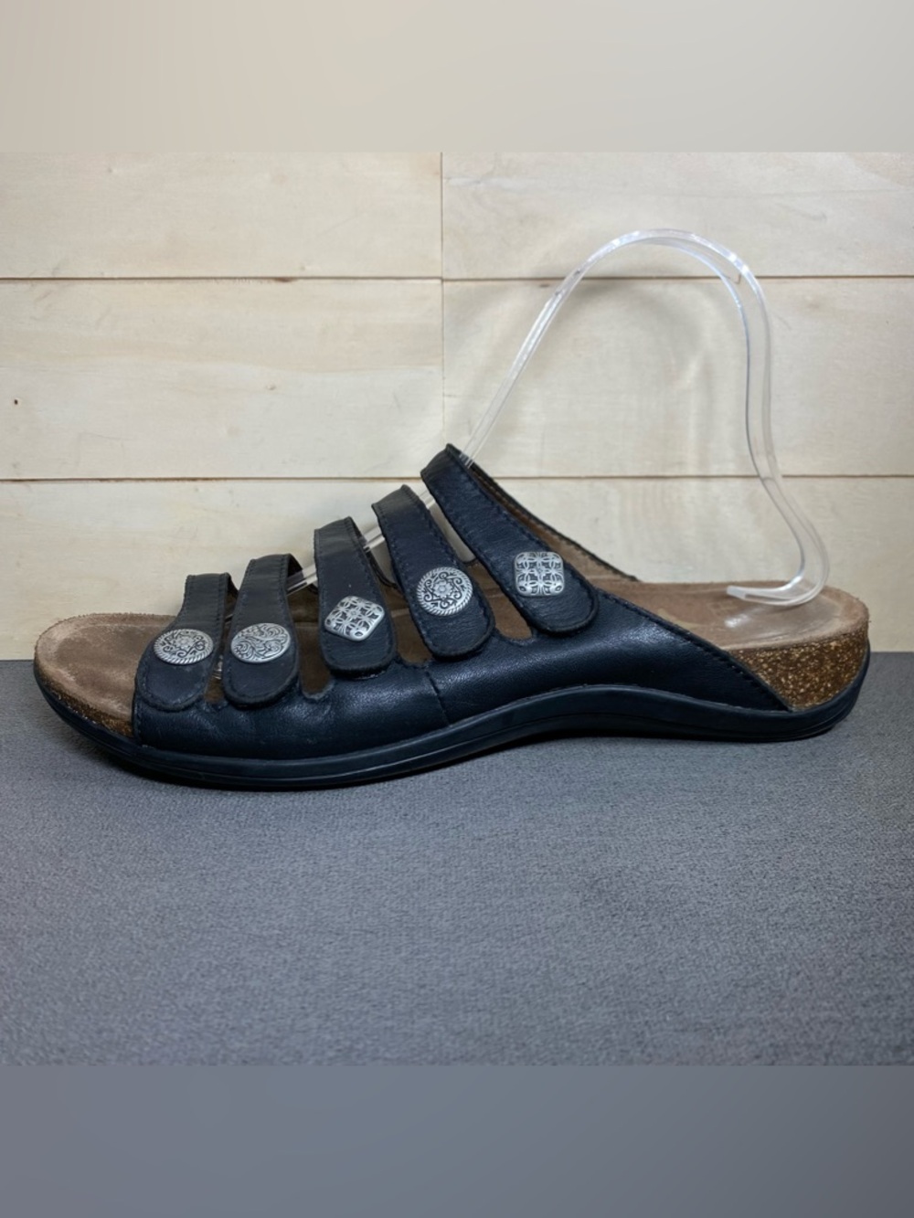 Dansko Janie Sandals Black Leather Women's Size 11 Shoes EU41 Slip-Ons - Picture 4 of 11
